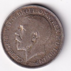 Alternative view of United Kingdom 1 Florin 1912 George V 1st issue Silver (Weight 11.31 g) Rare Coin # N-417