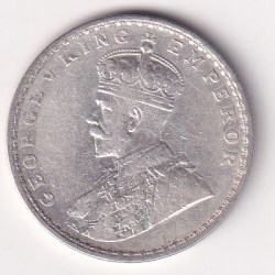 Alternative view of India - British 1 Rupee 1911 - George V Calcutta Mint Very Rare Silver Coin #8587