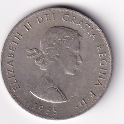 Alternative view of United Kingdom(Churchill) 1 Crown 1965 Ellizabeth II (Weight 28.28 g) Rare Coin # N-420