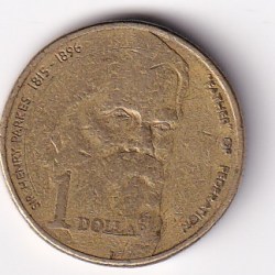 Australia 1 Dollar 1996 Elizabeth II -"Father of Federation"Commemorative Coin # N-423