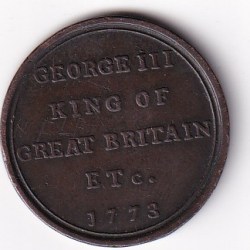 Alternative view of United Kingdom 1773 Medal - George III Sentimental Magazine Extermaly Rare Coin # N-425
