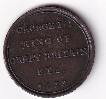 United Kingdom 1773 Medal - George III Sentimental Magazine Extermaly Rare Coin # N-425 - Image 2