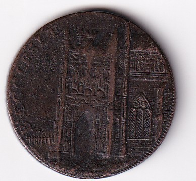 United Kingdom ½ Penny 1795 Suffolk - Beccles / Communitate Aucta Extermaly Rare Coin # N-426 - Image 2