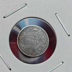 2 ANNA 1917 CALCUTTA MINT GEORGE V KING EMPEROR COIN