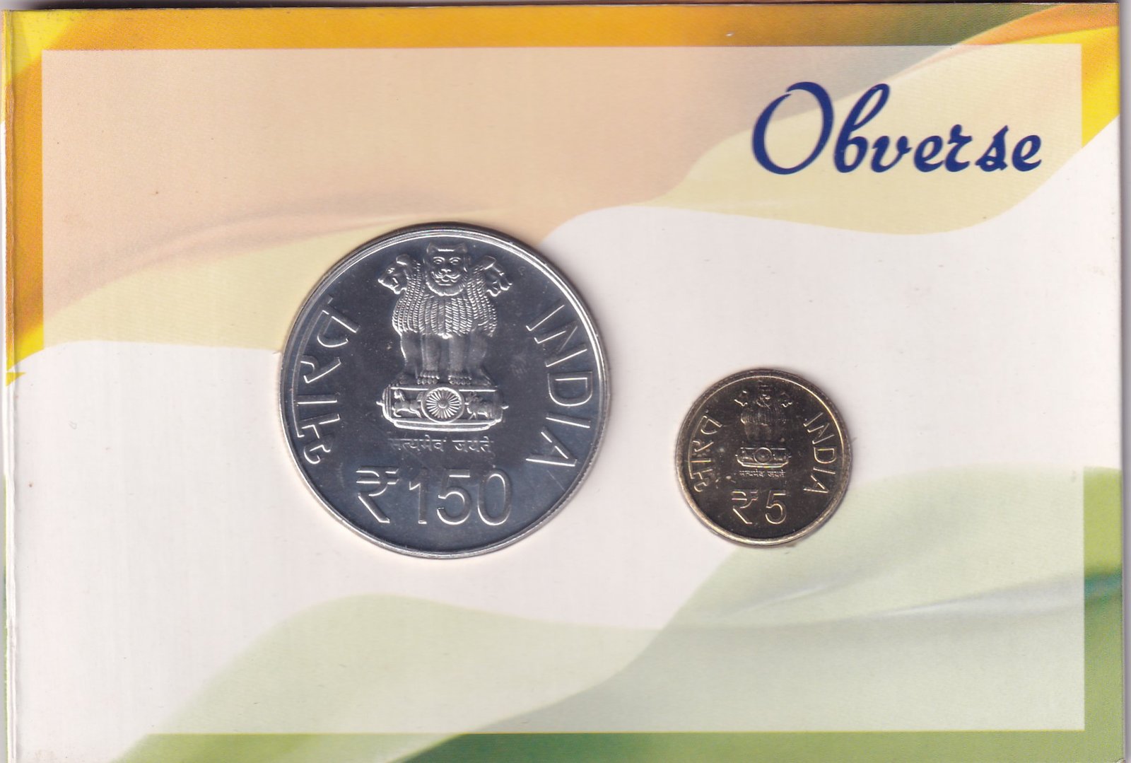 MOTILAL NEHRU - 2012 MUMBAI MINT 2 COINS ((UNC SET))