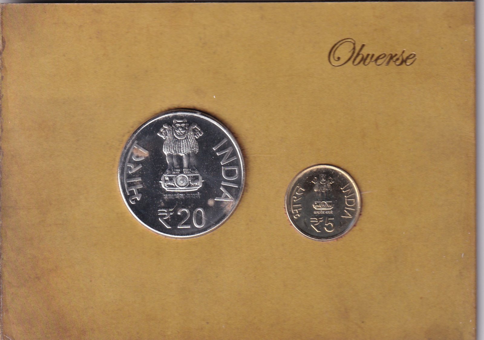 Acharya Tulshi Birth Centenary 2013 Mumbai Mint 2 Coin Unc Coin - Image 2