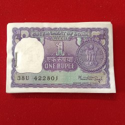 One Rs Big Coin Full Bundle Finance Secretary Manmohan Singh 1977 Year Gem Unc Condition 422801