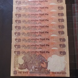 Reserve Bank of India 10 rs series Governor Raghuram ji Rajan Gem unc condition Same set are available