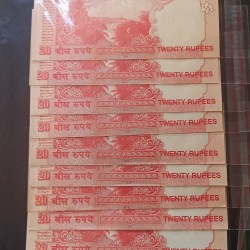 Reserve Bank of India 20 rs series Gem unc condition Same set are available