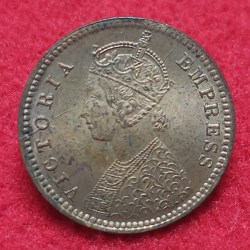 Alternative view of RARE 1/12 ANNA VICTORIA EMPRESS 1895 CALCUTTA MINT