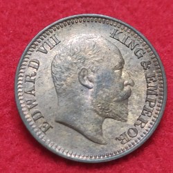 Alternative view of 1/2 PICE EDWARD VII 1910 CALCUTTA MINT