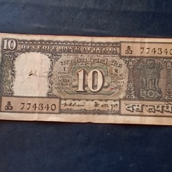 Reserve Bank of India Governor K.R Puri Denominaton 10₹ Same and similar note available