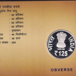 Alternative view of 125th Birth Anniversary Year of Netaji Subhas Chandra Bose 2021 Kolkata Mint 1 Coin Proof Set