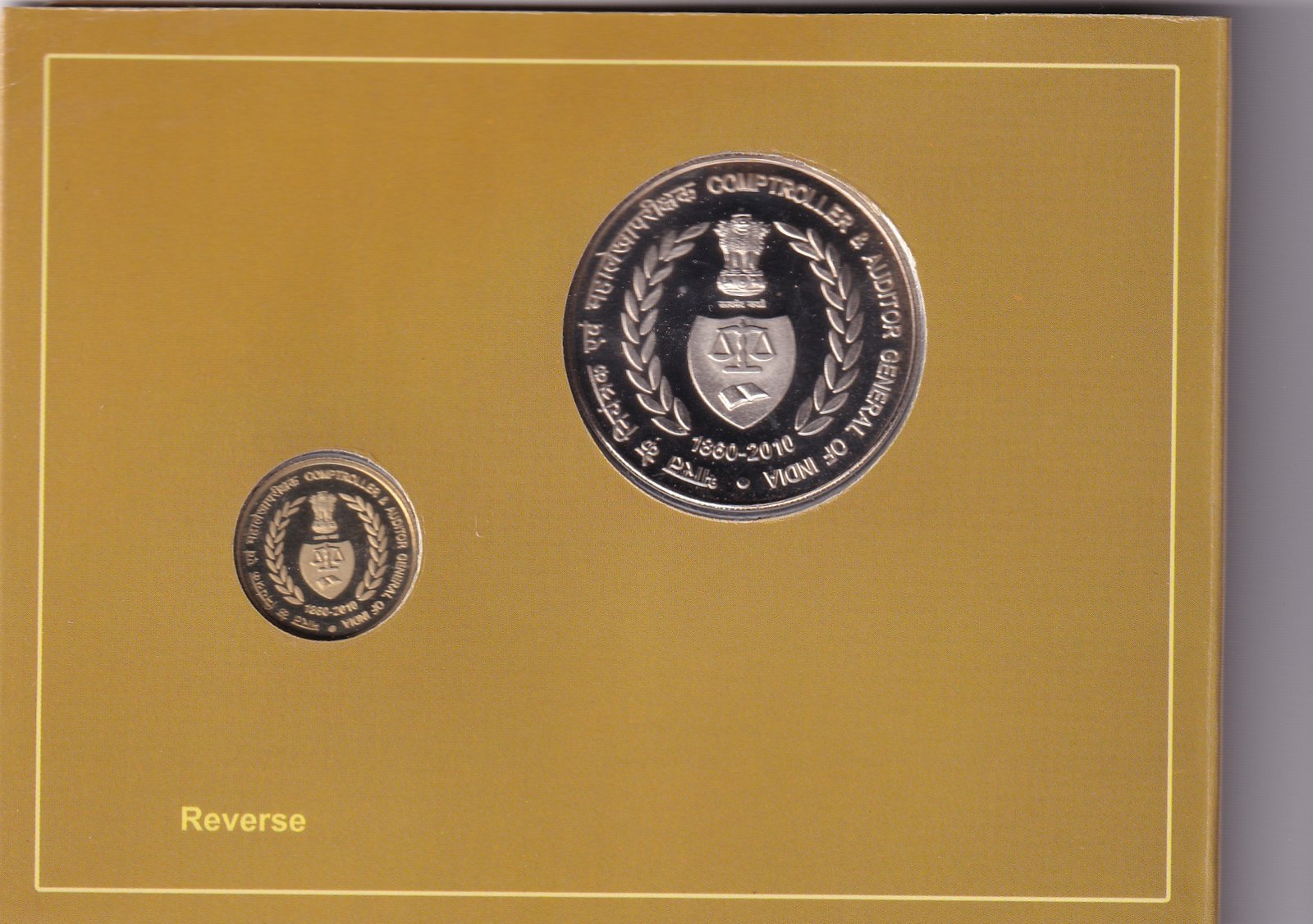 150 Years of Comptroller & Auditor General of India 2010 Kolkata Mint 2 Coin (Proof Set)