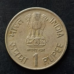 Alternative view of Republic india Denominaton 1 ₹ Metal copper nickel Year 1991 Tourism year Same and similar piece available