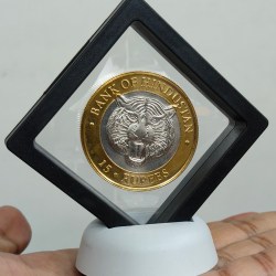 Bank hindustan 15 Ruppes 1907 Edward Bymetalic beautiful medallion with box and stand