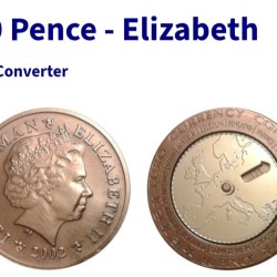 2002 ISLE OF MAN 60P 60 PENCE EURO CURRENCY CONVERTER *RARE*