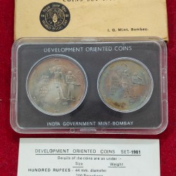 1981 world food day 2 pcs unc set Bombay mint ishu with box and certificate