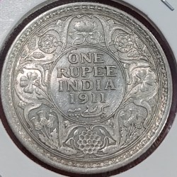 ONE RUPEE GEORGE V 1911 BOMBAY MINT