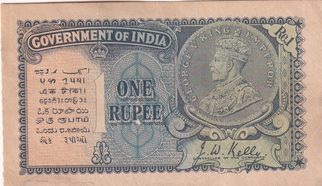 1 Rupees British India 1935 George V Note Normally Repaired As Per Image