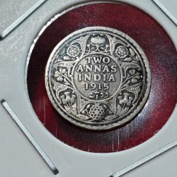 2 ANNA 1915 COIN CALCUTTA MINT