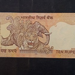 Alternative view of Reserve Bank of India Denominaton 10₹ Fancy number 666666 Same and similar note available
