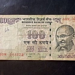 Reserve Bank of India Denominaton 100₹ Super fancy number Same note is available