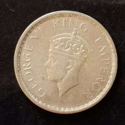 Silver British India King and emperor George vi Denominaton 1/2₹ Year 1941 Same and similar is available