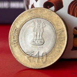 Alternative view of 10 Rupee Coin of 60 Years of Coir Board 1953-2013 Diamond Jubilee