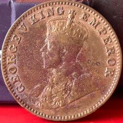 Alternative view of Rare One Quarter Anna 1930 Bombay Mint of George V British India Coin