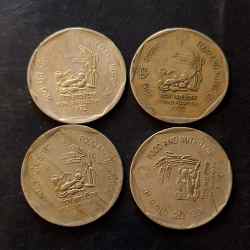 Republic India Denominaton 1₹ World food day 1992 Metal copper nickel Same and similar set are available