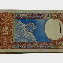 Alternative view of 2 Rupees Old SATELLITE Issue Sign R.N MALHOTRA Serially 100 Notes COMPLETE Bundle in High Collectable Grade.