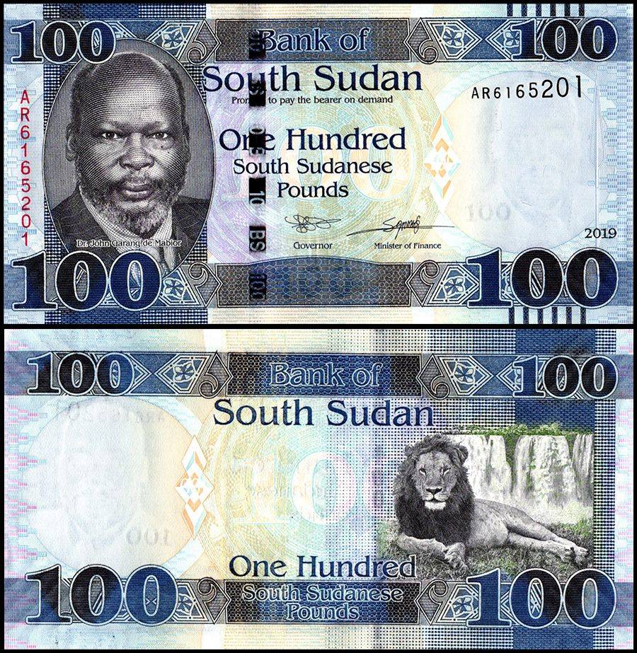South Sudan 100 South Sudanese Pounds World Banknote 2019 P15d UNC Unique and Rare