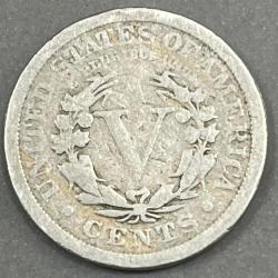 Alternative view of AMERICA 5 Cents "Liberty Nickel" with "CENTS" RARE COIN #Z-1369