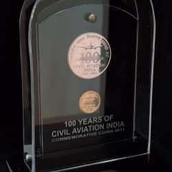 100 YEARS OF CIVIL AVIATION IN INDIA-2011 ( 2 COINS SET ) V. I .P SET EXTREMELY RARE