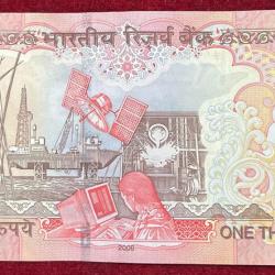 Alternative view of 1000 Rupees GOVERNOR Y.B REDDY ( R INSERT 2006 ) TOP CONDITION WITH OUT PEN MARKE RARE NOTE