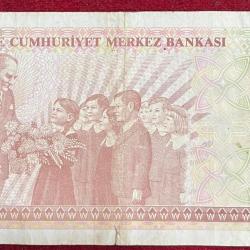 Alternative view of Turkey 100 000 Lira rare note