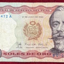 PERU 5000 SOLES DE ORO RARE NOTE