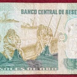 Alternative view of PERU 1000 MIL SOLES DE ORO RARE NOTE
