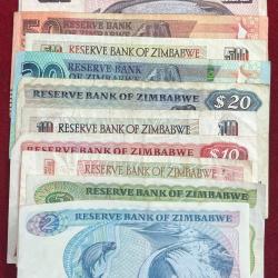 Alternative view of ZIMBABWE ( 11 DIFFERENT ) BIG SIZE DENOMINATION RARE ( 11 PCS SET ) LOWEST PRICE # SKU-100