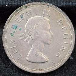Alternative view of South Africa 5 Shillings 1953 - Elizabeth II rare Silver (Weight 28.28 g) Coin #5656