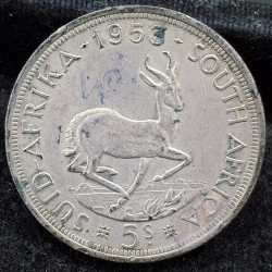 South Africa 5 Shillings 1953 - Elizabeth II rare Silver (Weight 28.28 g) Coin #5656
