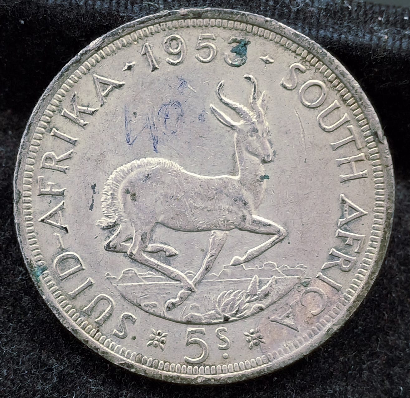 South Africa 5 Shillings 1953 - Elizabeth II rare Silver (Weight 28.28 g) Coin #5656