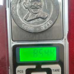 Alternative view of MAHATMA GANDHI BIG SIZE JAI HIND HEAVY WEIGHT( 85 GRM)TOKEN# N-350