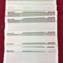 Alternative view of ONE RUPEES NEW (10 PCS LOTT) MIX YEARS UNC NOTE