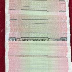 ONE RUPEES NEW (10 PCS LOTT) MIX YEARS UNC NOTE