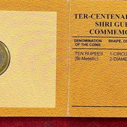 Alternative view of Rs 10 UNC SET OF TER CENTENARY OF GUR TAGADDI OF SHIR GURU GRANTH SAHIB RARE (WITH OUT COVER SET )
