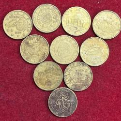 50 EURO CENT (10 PCS different set) COMMEMORATIVE ISSUE RARE COIN # S-1