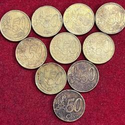 Alternative view of 50 EURO CENT (10 PCS different set) COMMEMORATIVE ISSUE RARE COIN # S-1