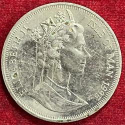 Alternative view of British Crown dependencies Isle of Man 1 Crown - Elizabeth II RARE COIN #S-6